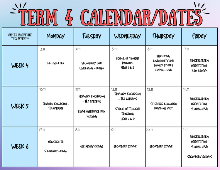 Term Calendar - 2
